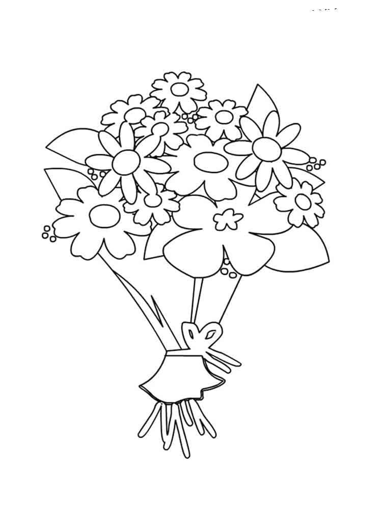 Desenho deBuquê de Flores 6 para colorir