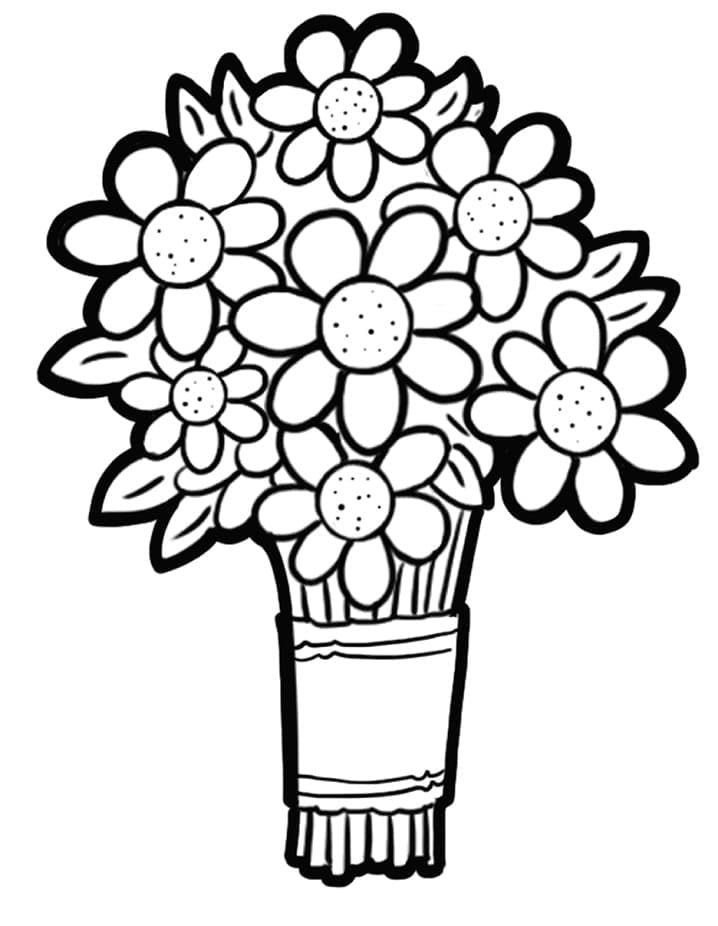 Desenho deBuquê de Flores 7 para colorir