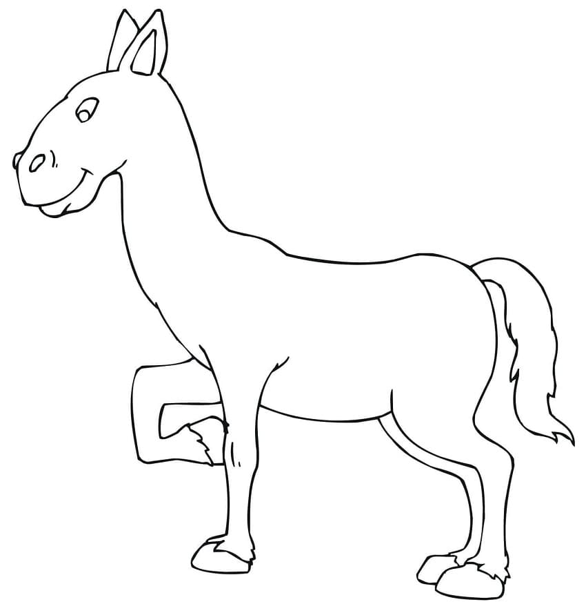 Desenho deBurro Engraçado para colorir