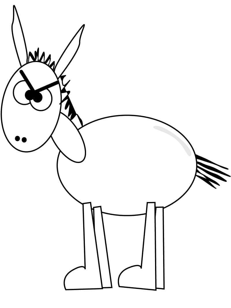 Desenho de Burro Estúpido para colorir