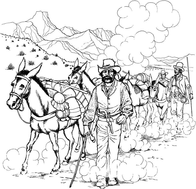 Desenho de Burros 1 para colorir