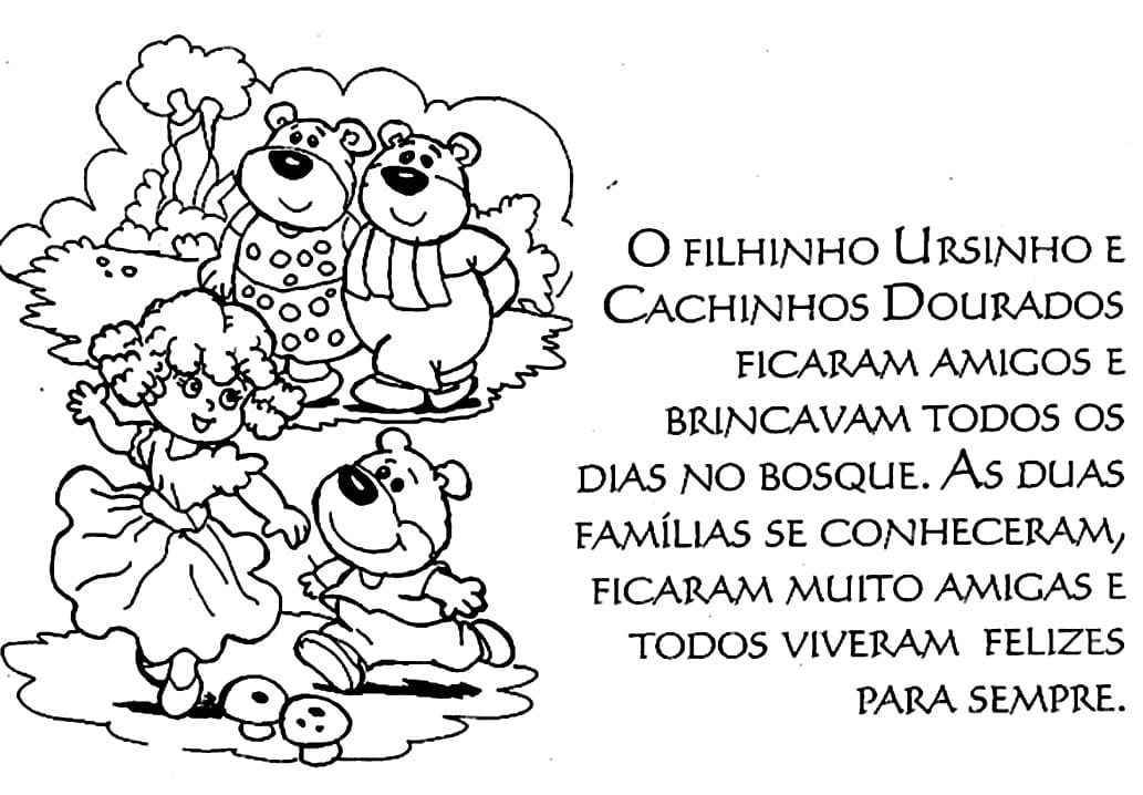 Desenho deCachinhos Dourados 12 para colorir