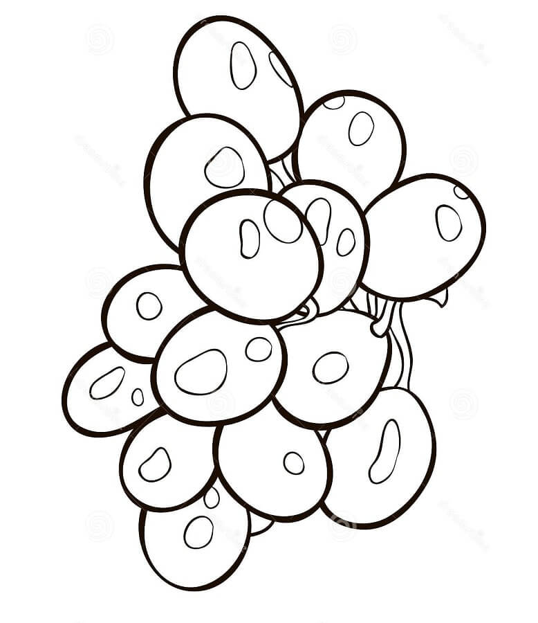 Desenho deCacho de Uvas 14 para colorir