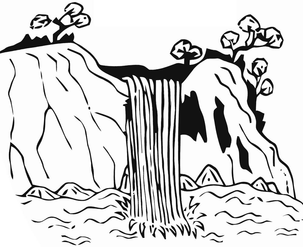 Desenho deCachoeira 5 para colorir