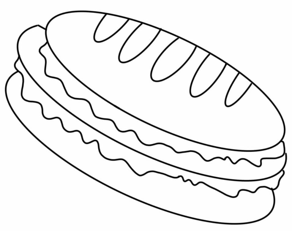 Desenho deCachorro-quente 7 para colorir