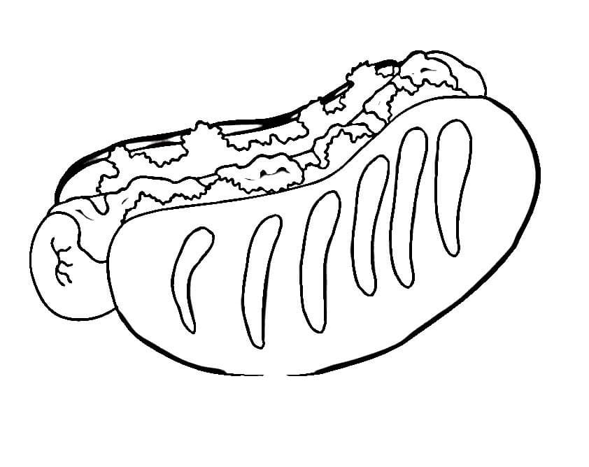 Desenho deCachorro-quente Gostoso para colorir