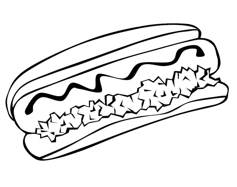 Desenho deCachorro-quente Normal para colorir