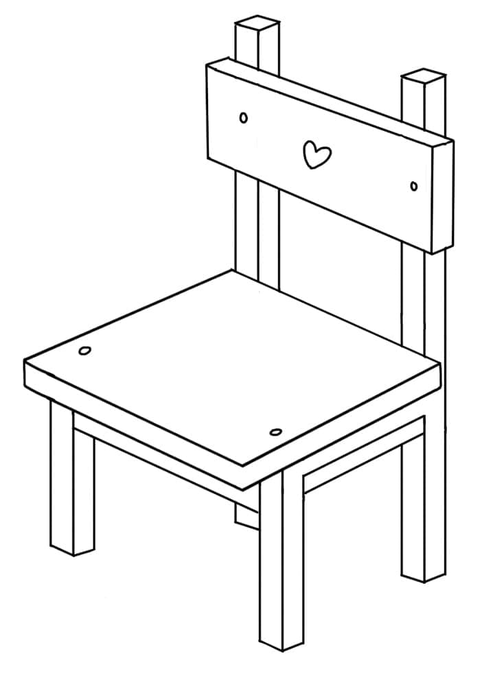 Desenho deCadeira Adorável para colorir