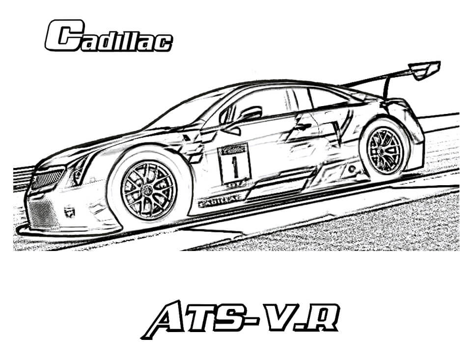 Desenho deCadillac ATS VR para colorir