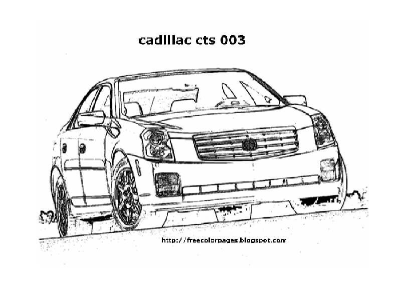 Desenho deCadillac CTS 003 para colorir