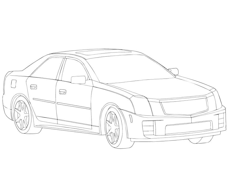 Desenho deCadillac CTS V para colorir