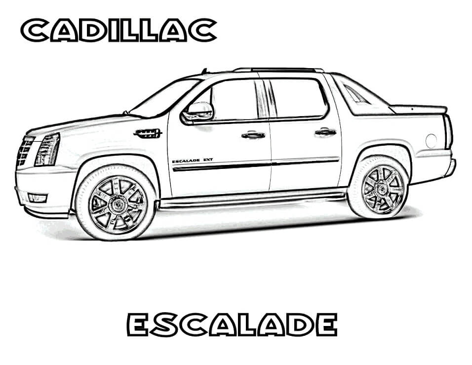 Desenho deCadillac Escalade 1 para colorir