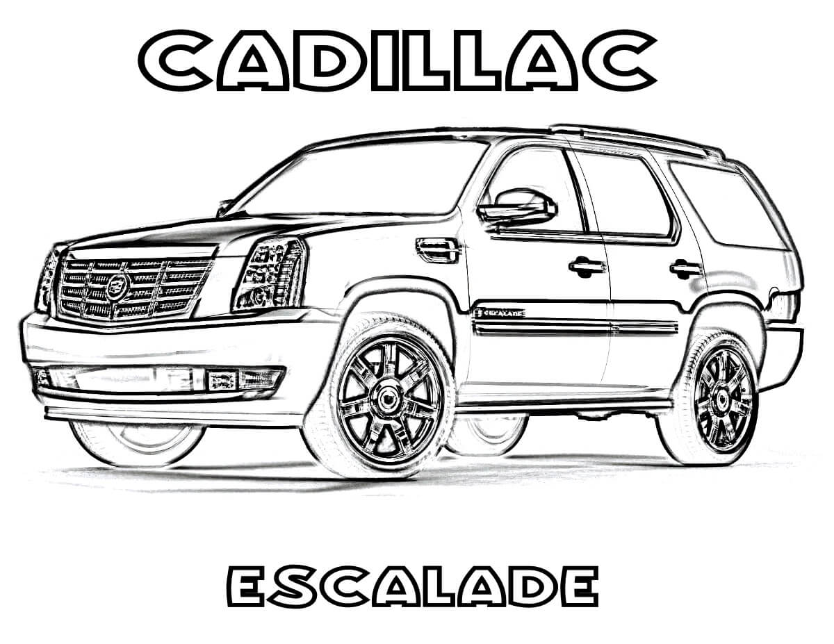 Desenho deCadillac Escalade 2 para colorir