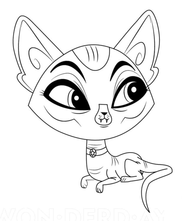 Desenho de Cairo Littlest Pet Shop para colorir