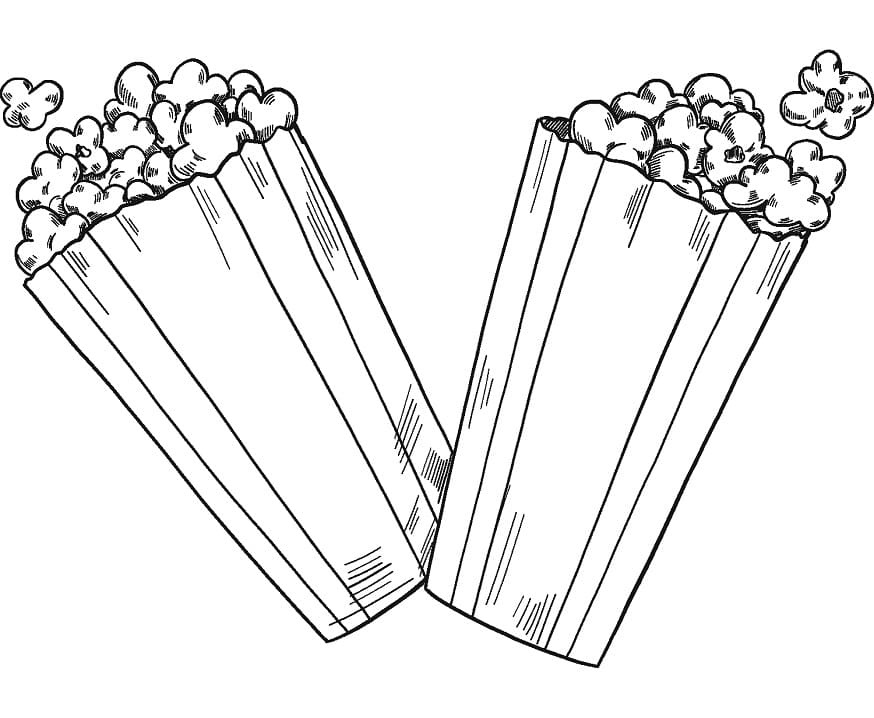 Desenho deCaixas de Pipoca para colorir