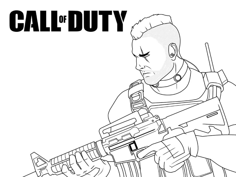 Desenho deCall of Duty 1 para colorir