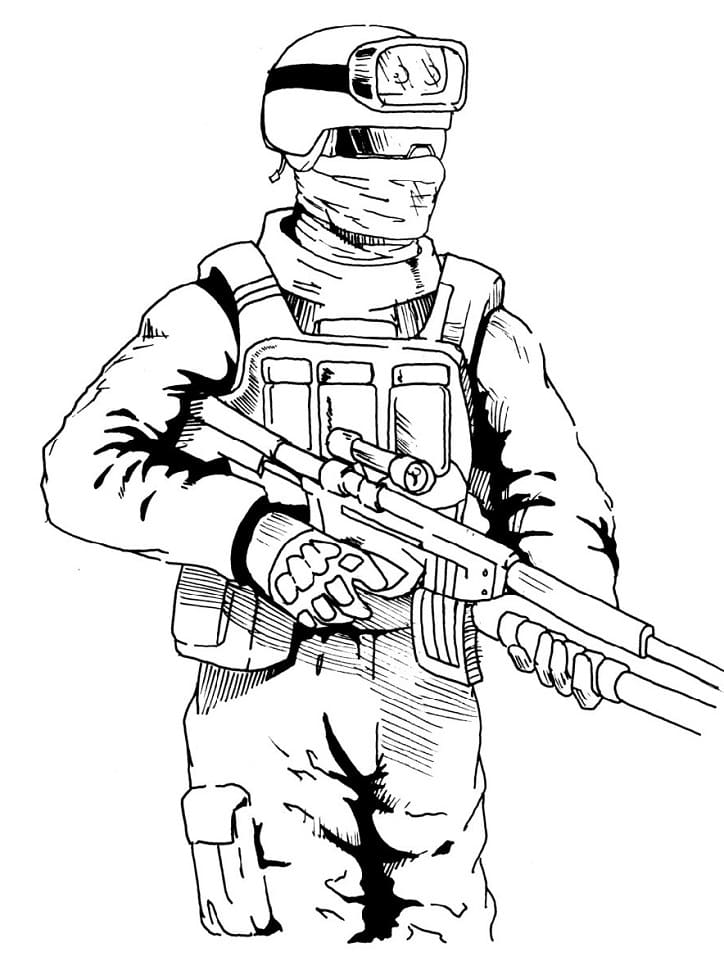 Desenho deCall of Duty 2 para colorir