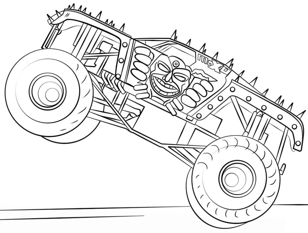 Desenho deCaminhão Monstro 17 para colorir