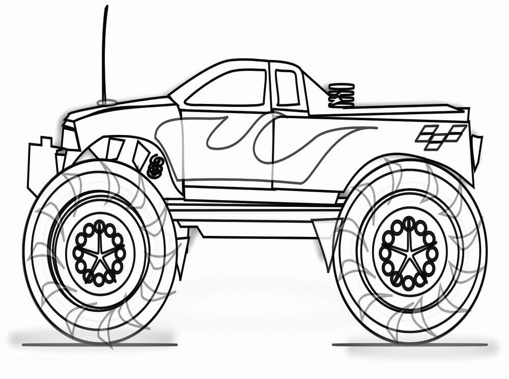 Desenhos de Caminhão Monstro para colorir