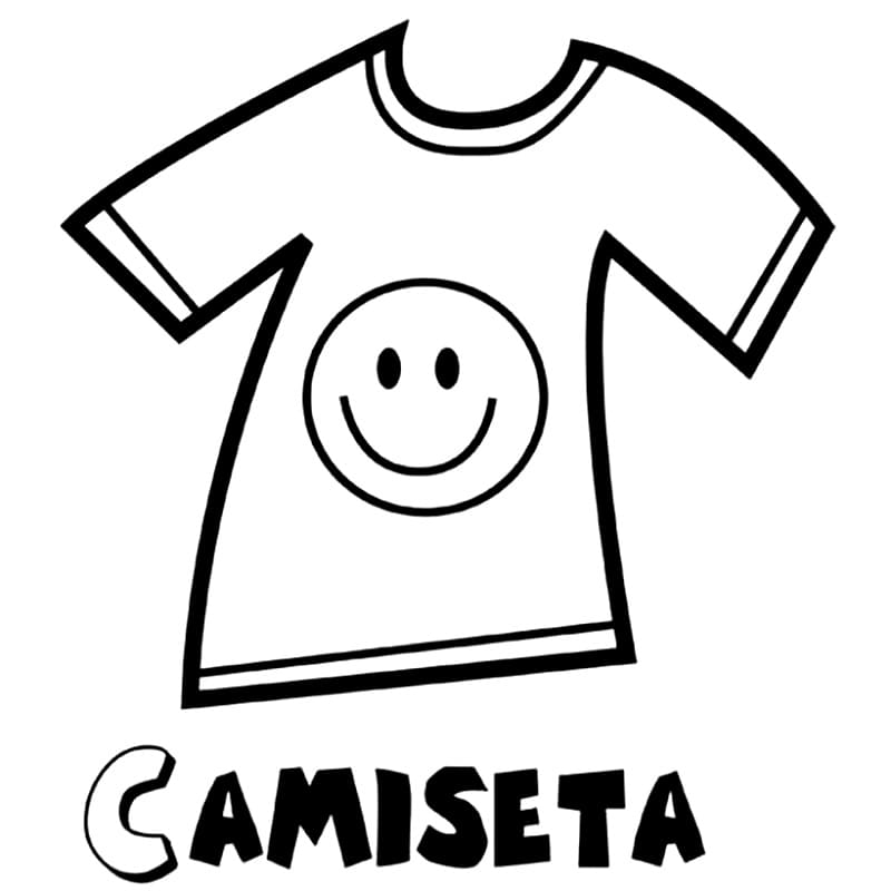 Desenhos de Camiseta para colorir