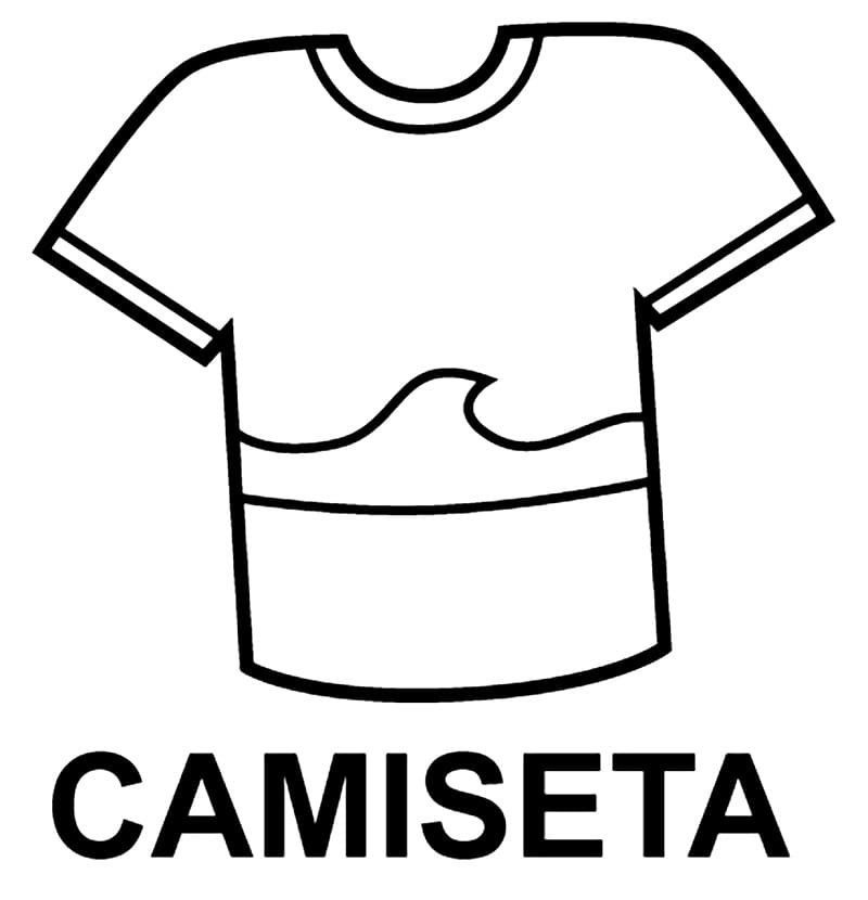 Desenho deCamiseta 7 para colorir