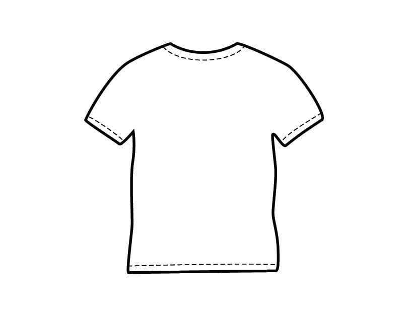 Desenho deCamiseta 8 para colorir