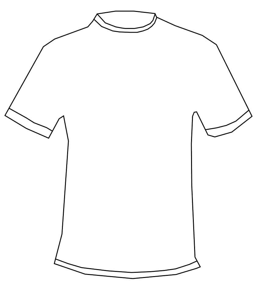 Desenho deCamiseta Fácil para colorir