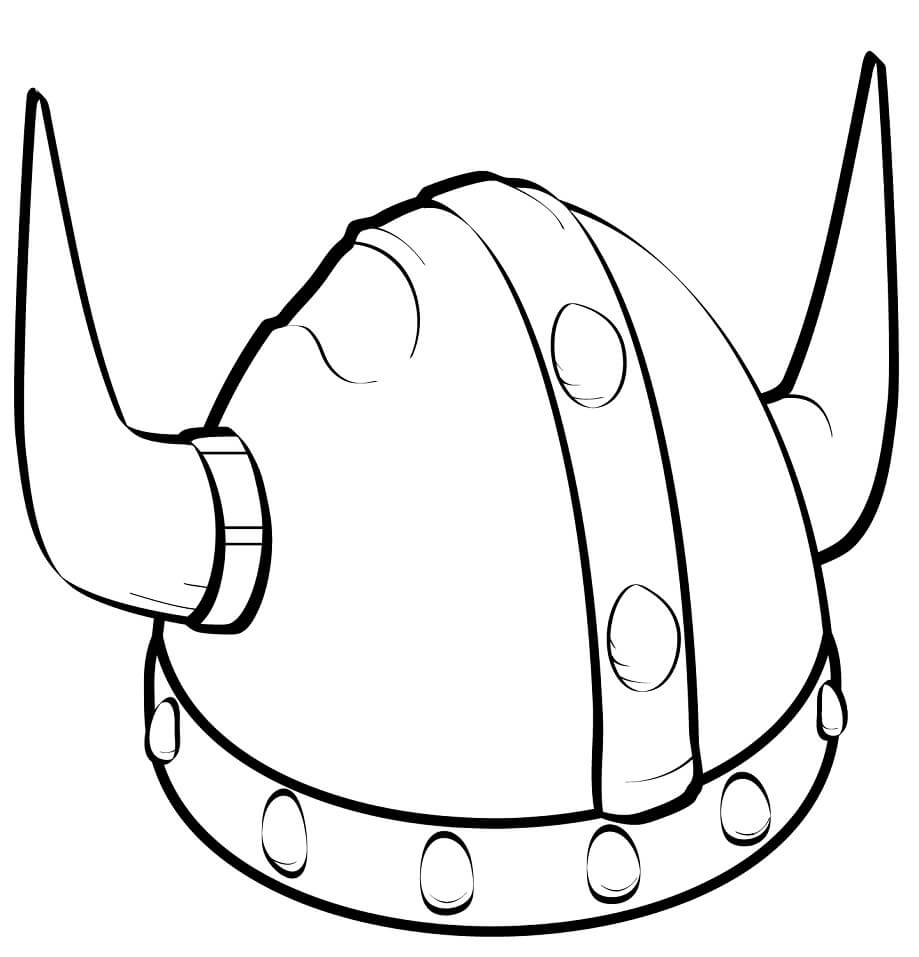 Desenho deCapacete Viking para colorir