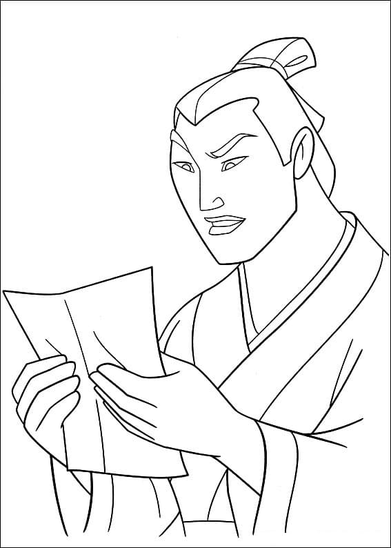 Desenho deCapitão Li Shang para colorir