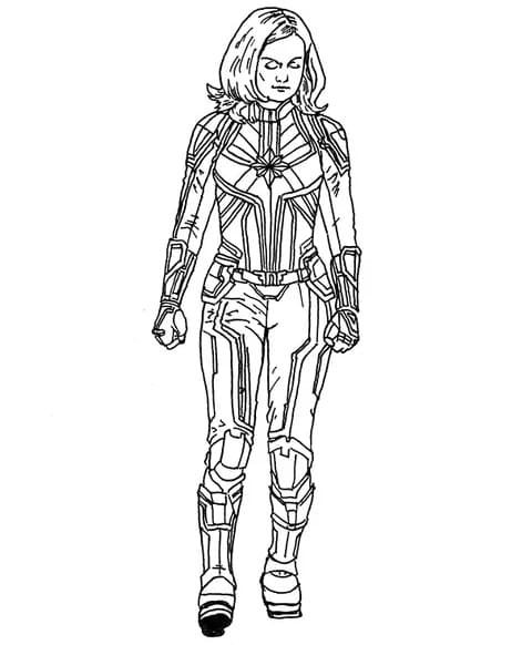 Desenho deCapitão Marvel Carol Danvers 5 para colorir