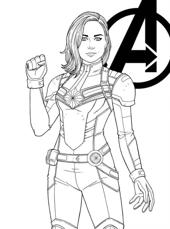 Desenho deCapitão Marvel Incrível 4 para colorir