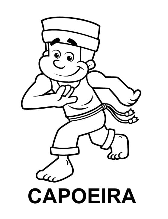 Desenhos de Capoeira para colorir