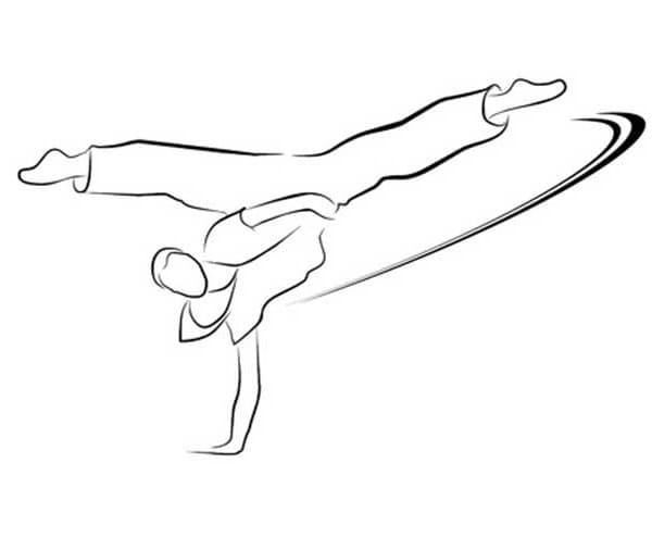 Desenho deCapoeira 2 para colorir