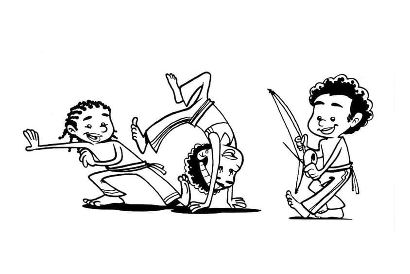 Desenho deCapoeira 3 para colorir