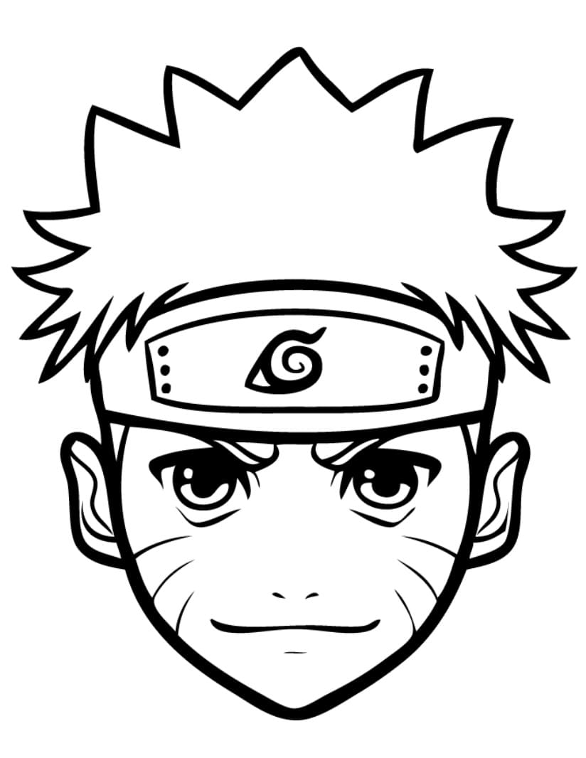 Desenho deCara de Naruto para colorir