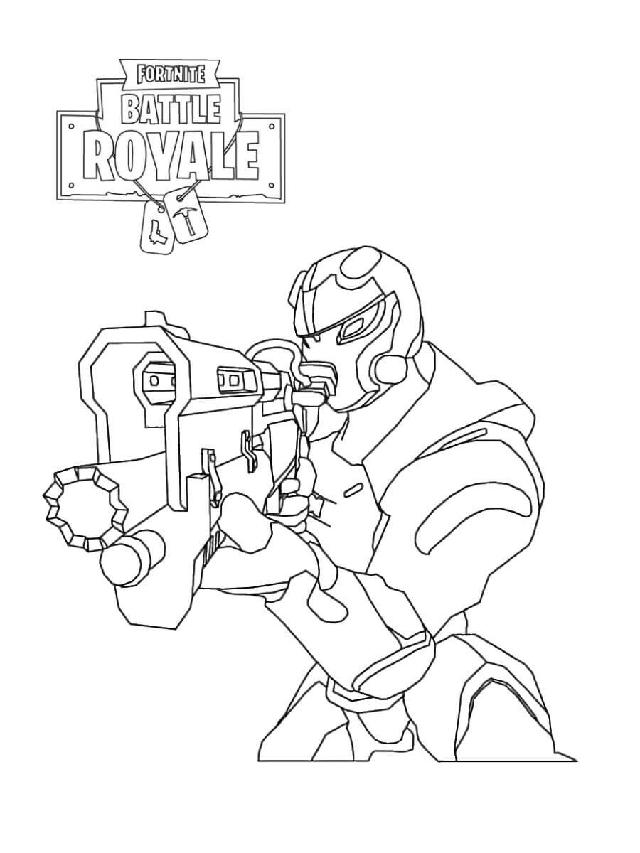 Desenho deCarbide Fortnite para colorir