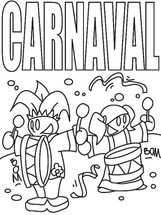 Desenhos de Carnaval para colorir