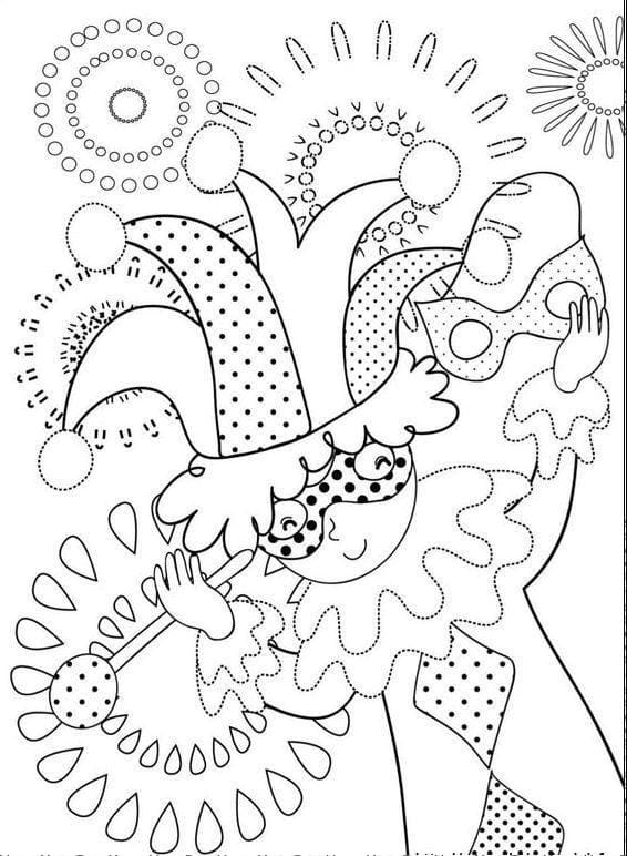 Desenho deCarnaval 7 para colorir