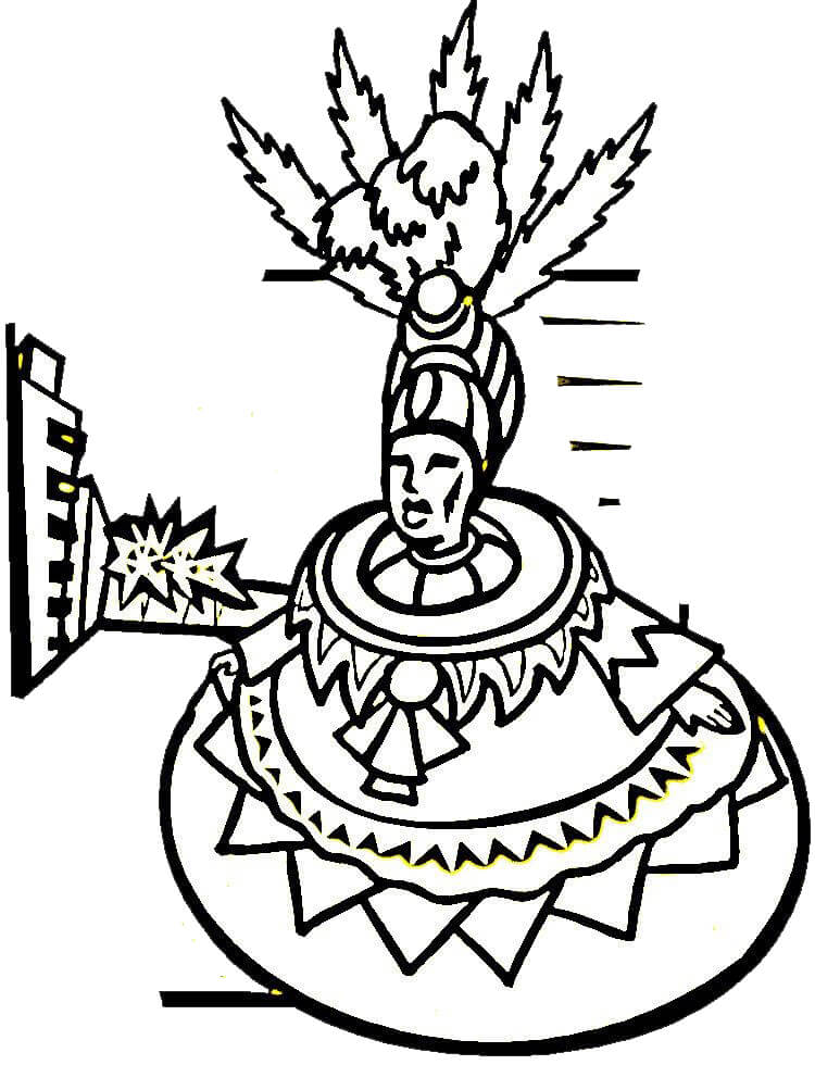 Desenho deCarnaval do Rio 1 para colorir