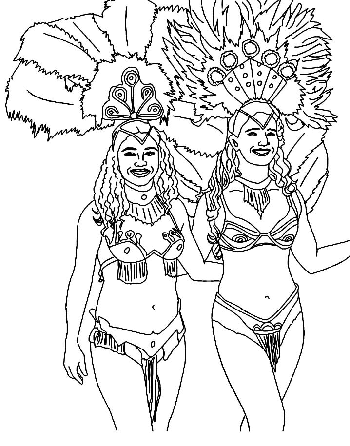 Desenho deCarnaval do Rio 3 para colorir