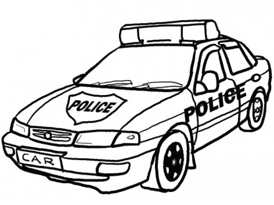 Desenho deCarro da Polícia 15 para colorir