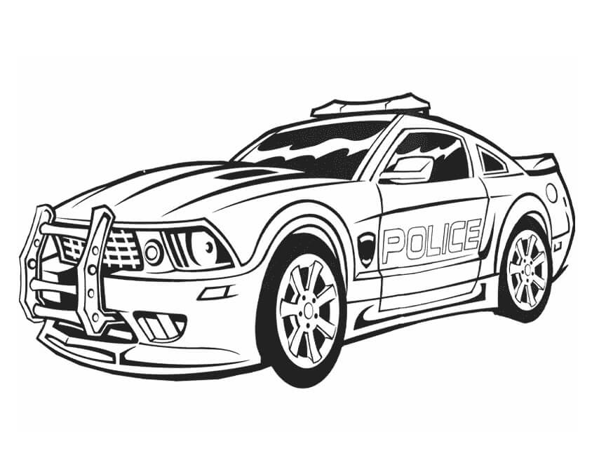 Desenhos de Carro da Polícia para colorir