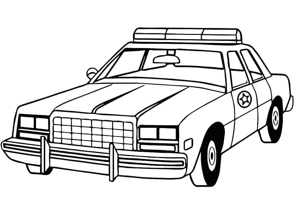 Desenho deCarro da Polícia 7 para colorir