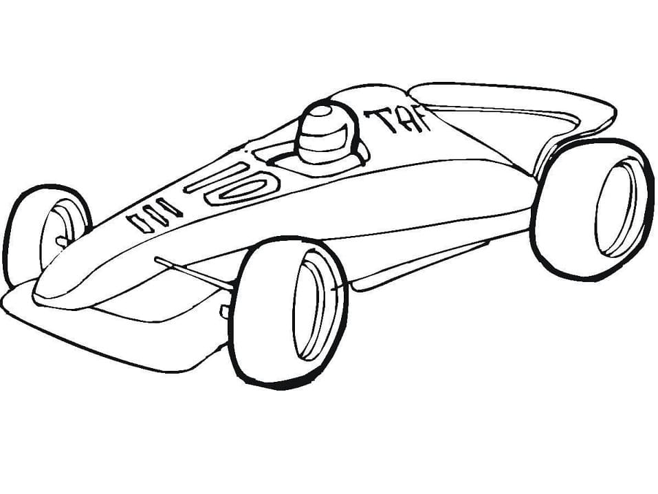 Desenho deCarro de Corrida 10 para colorir