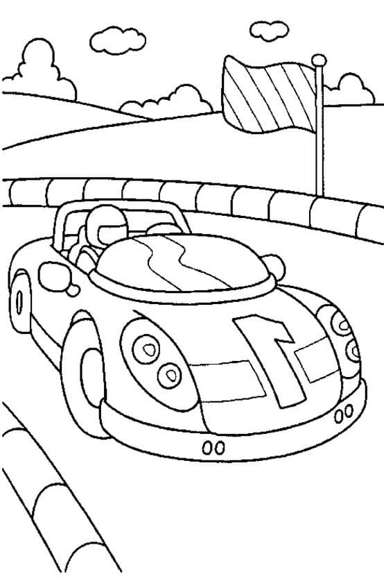 Desenho deCarro de Corrida 13 para colorir