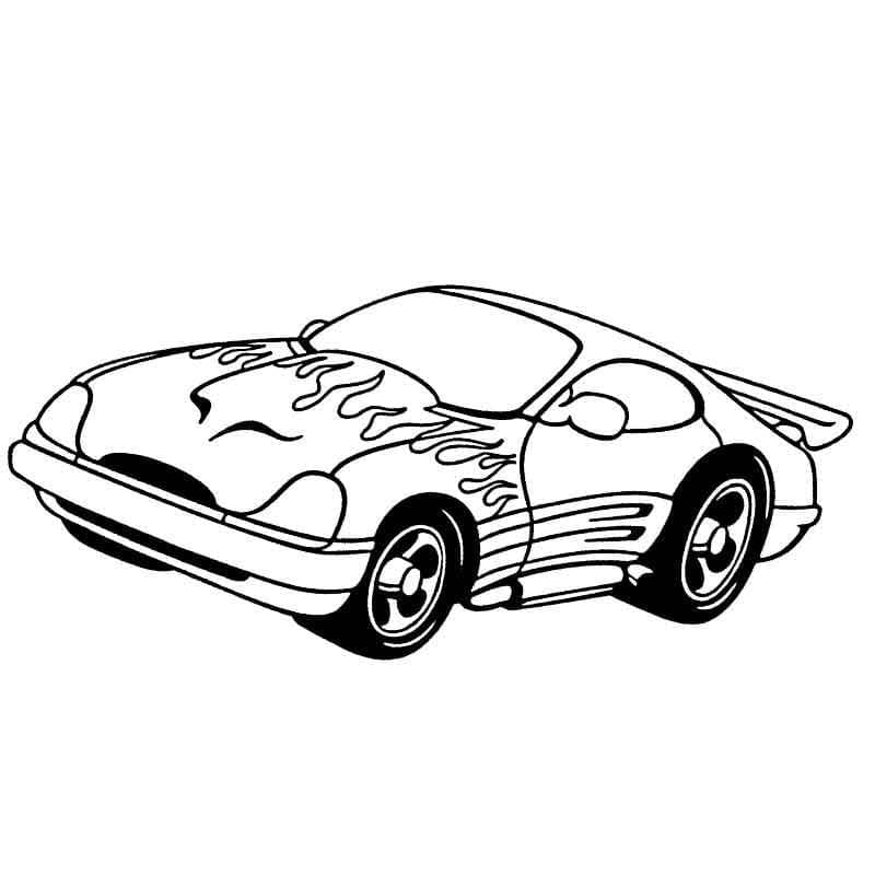 Desenho deCarro de Corrida 17 para colorir