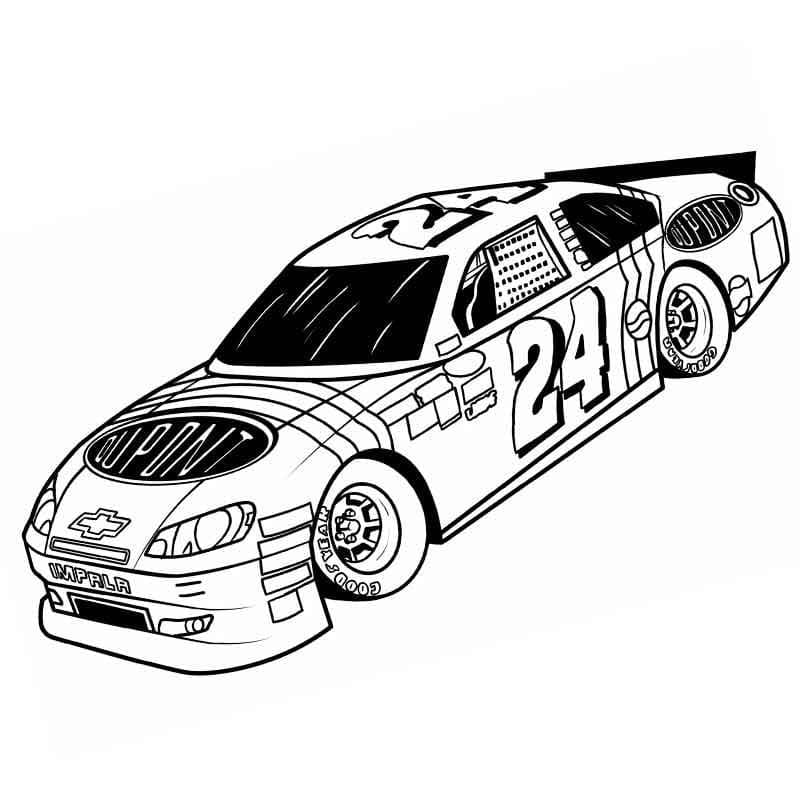 Desenho deCarro de Corrida 20 para colorir