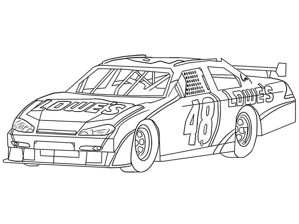 Desenho deCarro de Corrida 22 para colorir