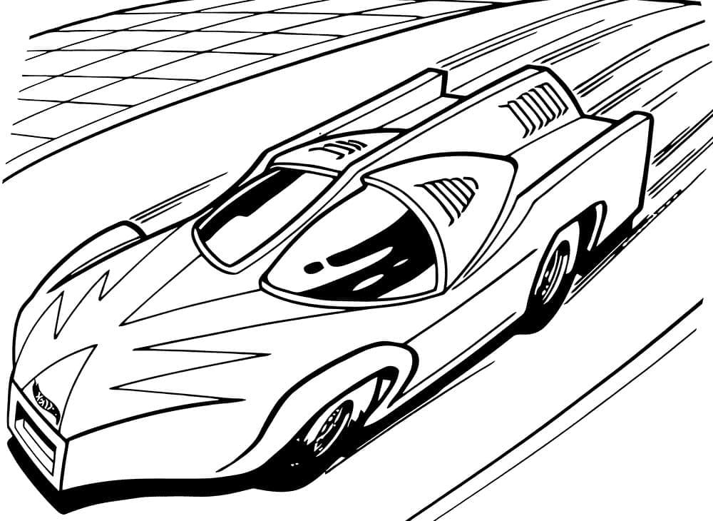 Desenho deCarro de Corrida 24 para colorir