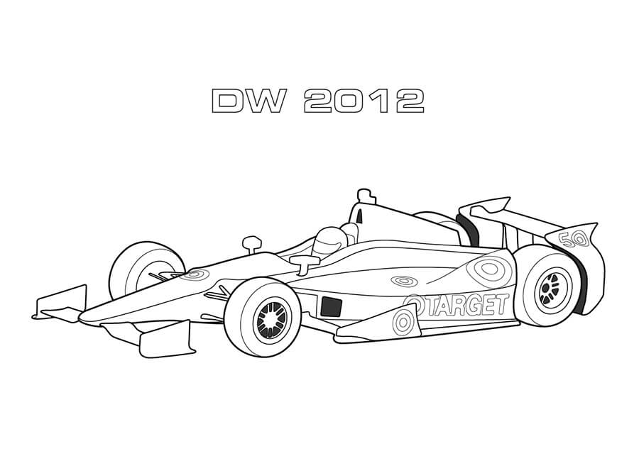 Desenho deCarro de Corrida 6 para colorir